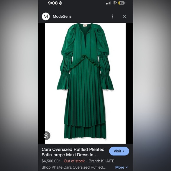 Khaite | The Cara Dress In Hunter Green | S | Green Khaite | The Cara Dress In Hunter Green | S | Green
